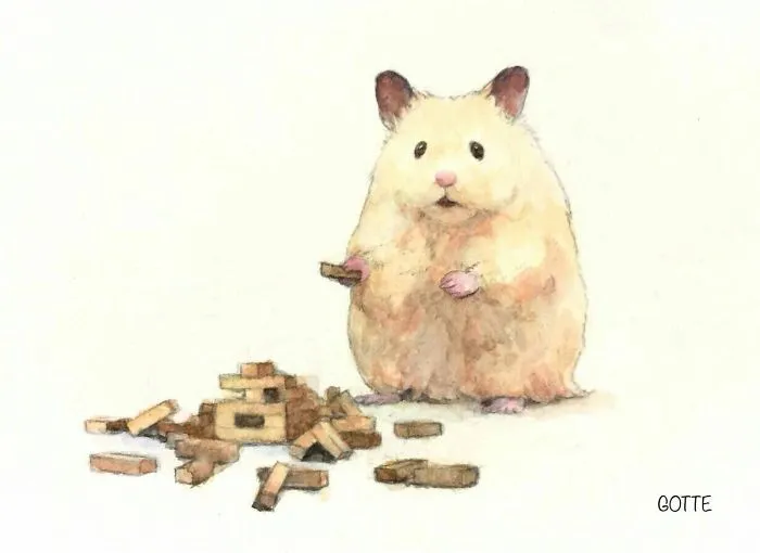 Japanese Artist Depicts The Typical Life Of His Pet Hamster, And The Result Is Adorable