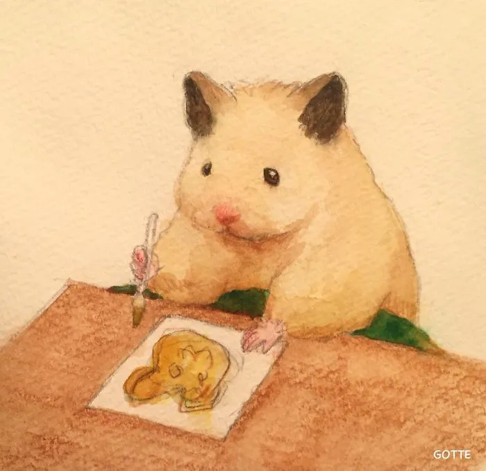 Japanese Artist Depicts The Typical Life Of His Pet Hamster, And The Result Is Adorable