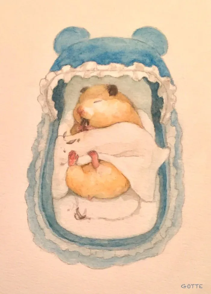 Japanese Artist Depicts The Typical Life Of His Pet Hamster, And The Result Is Adorable