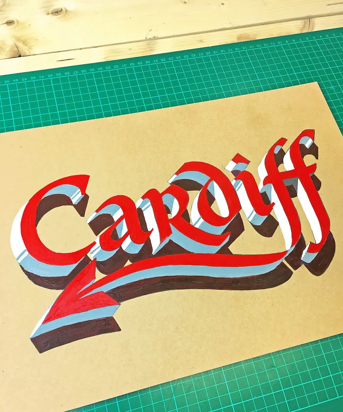 Artist Uses Lettering Technique To Recreate Modern Logos With Stunning 3D Effects