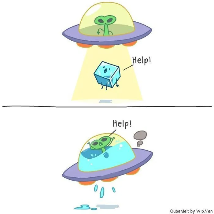 My 36 Comics About An Ice Cube Which I Created At The Lowest Point Of My Creative Career