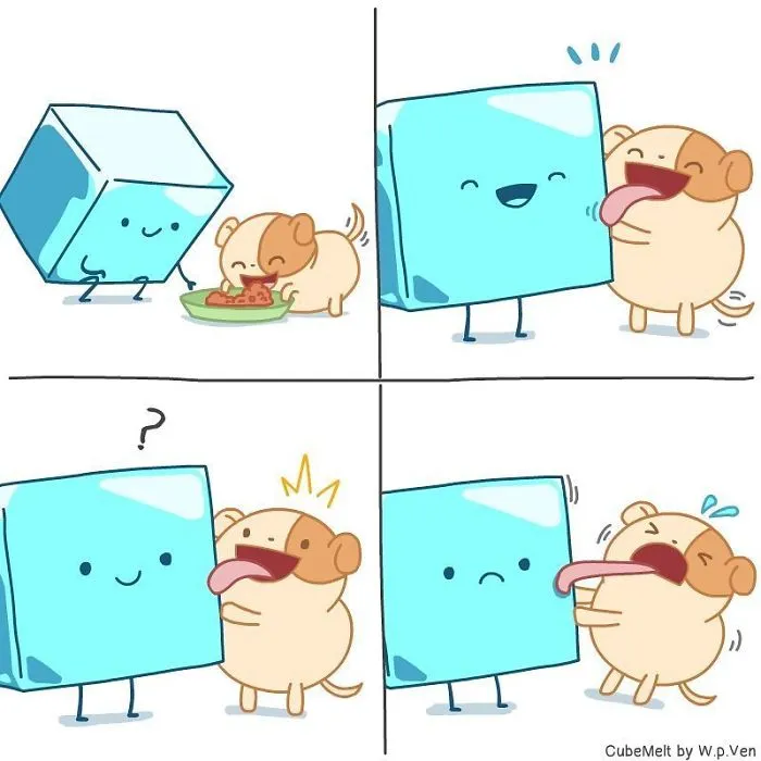 My 36 Comics About An Ice Cube Which I Created At The Lowest Point Of My Creative Career