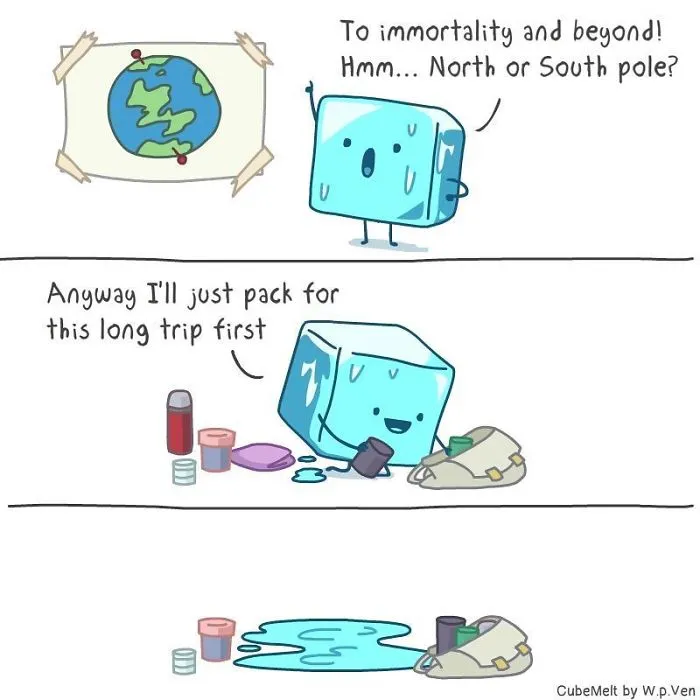 My 36 Comics About An Ice Cube Which I Created At The Lowest Point Of My Creative Career
