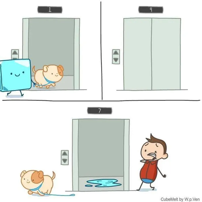 My 36 Comics About An Ice Cube Which I Created At The Lowest Point Of My Creative Career