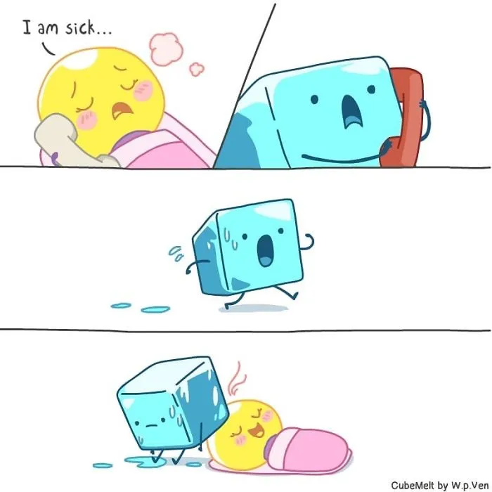 My 36 Comics About An Ice Cube Which I Created At The Lowest Point Of My Creative Career