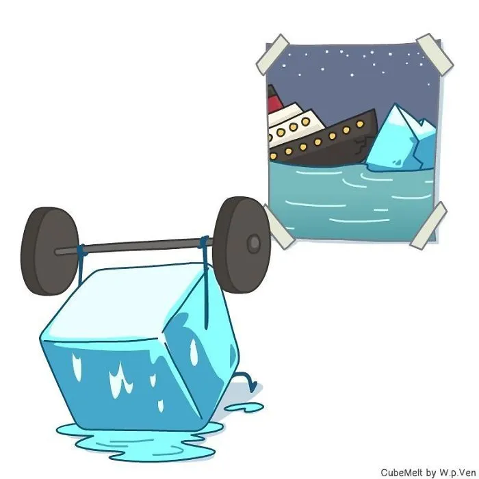 My 36 Comics About An Ice Cube Which I Created At The Lowest Point Of My Creative Career