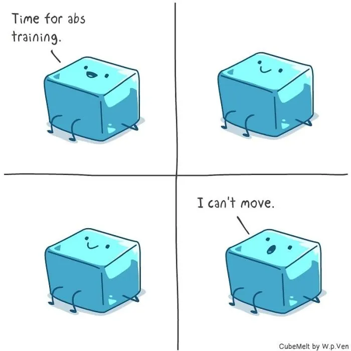 My 36 Comics About An Ice Cube Which I Created At The Lowest Point Of My Creative Career