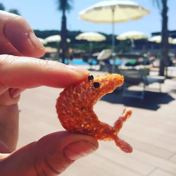 Poolside Prawn #katejenkinsstudio #britishartist #lastdayofholiday #prawntobealive