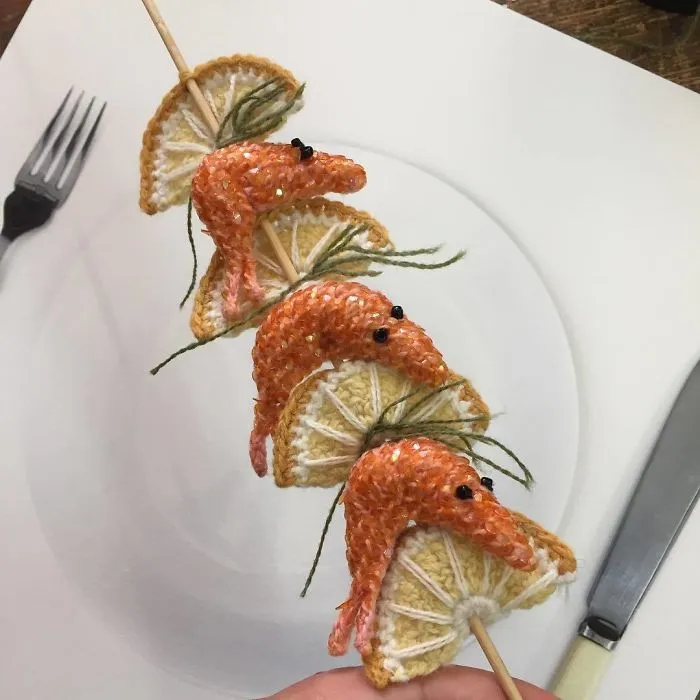 Bbq Weather Calls For Prawn, Lemon And Dill Kebabs #katejenkinsstudio #britishartist #prawns🍤 #prawnlover #prawntobewild