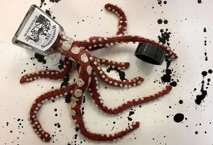 Squid In Ink @artistsopenhouses #knittedart#kemptownartistsopenhouses #lastweekendofartistsopenhouses