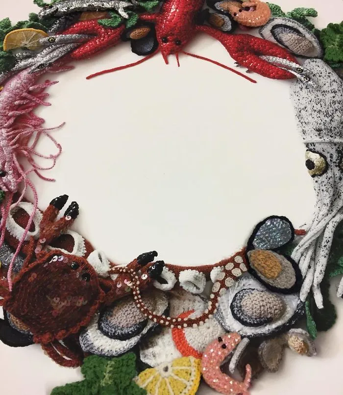 Working On Something Fishmassy Today 👍🦂🦀🦑🐙🦐🐠🐟🐡❤️#katejenkinsstudio #britishartist #newwork