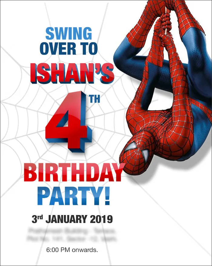 Birthday Party Invite For My Son's 4th Birthday.