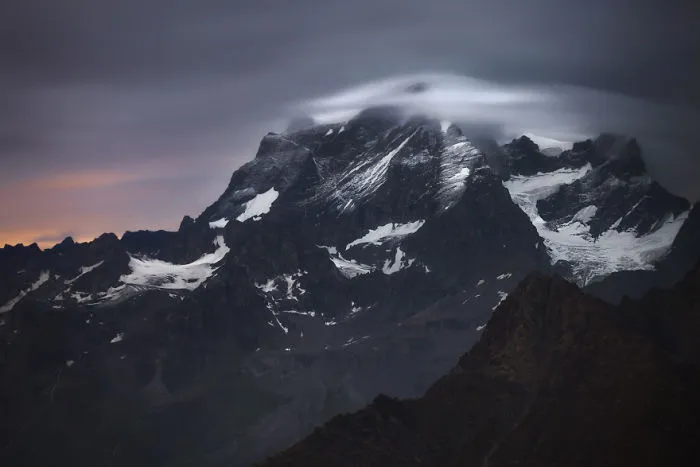 Grand Combin At Night