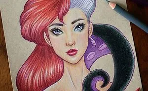 I Combine Two Characters Into One In My Colored Pencil Illustrations (50 Pics)