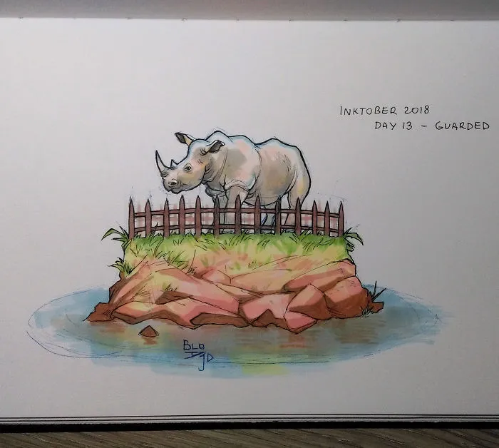 My 31 Inktober Drawings Show The Scale Of Suffering We Can Inflict On Innocent Animals
