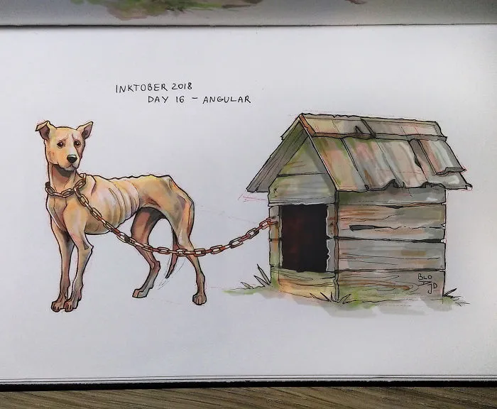 My 31 Inktober Drawings Show The Scale Of Suffering We Can Inflict On Innocent Animals