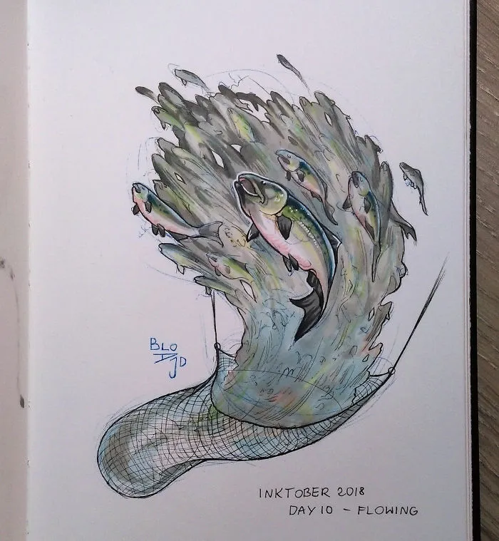 My 31 Inktober Drawings Show The Scale Of Suffering We Can Inflict On Innocent Animals