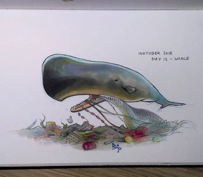 My 31 Inktober Drawings Show The Scale Of Suffering We Can Inflict On Innocent Animals