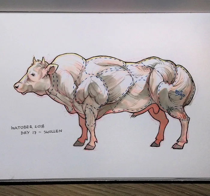My 31 Inktober Drawings Show The Scale Of Suffering We Can Inflict On Innocent Animals