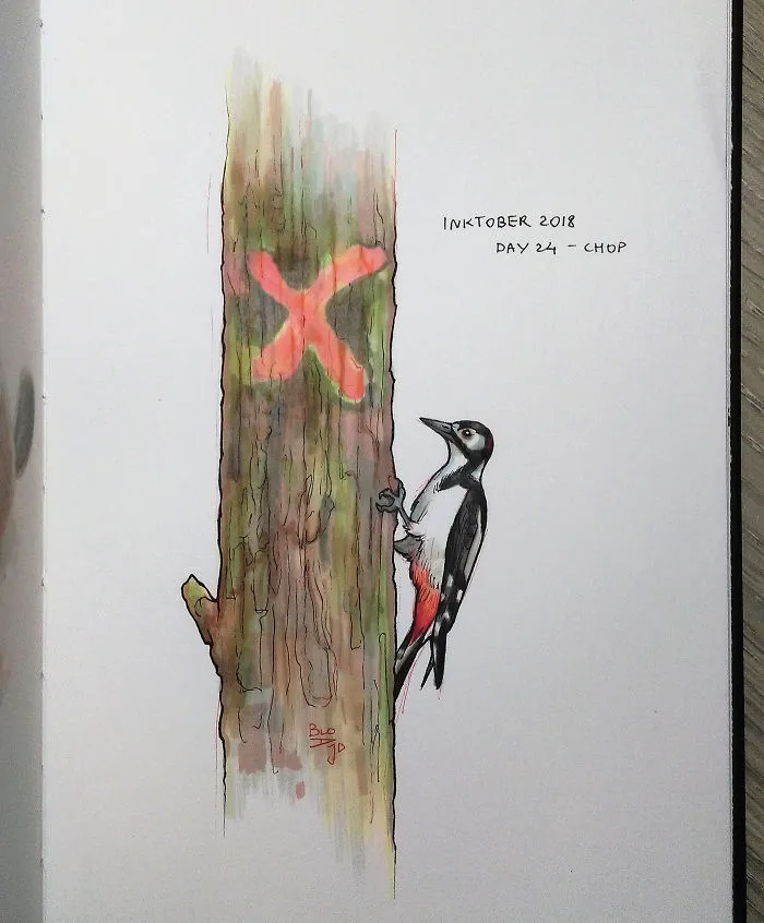 My 31 Inktober Drawings Show The Scale Of Suffering We Can Inflict On Innocent Animals