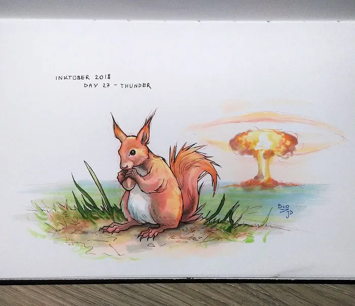 My 31 Inktober Drawings Show The Scale Of Suffering We Can Inflict On Innocent Animals