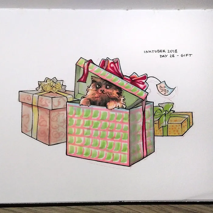 My 31 Inktober Drawings Show The Scale Of Suffering We Can Inflict On Innocent Animals