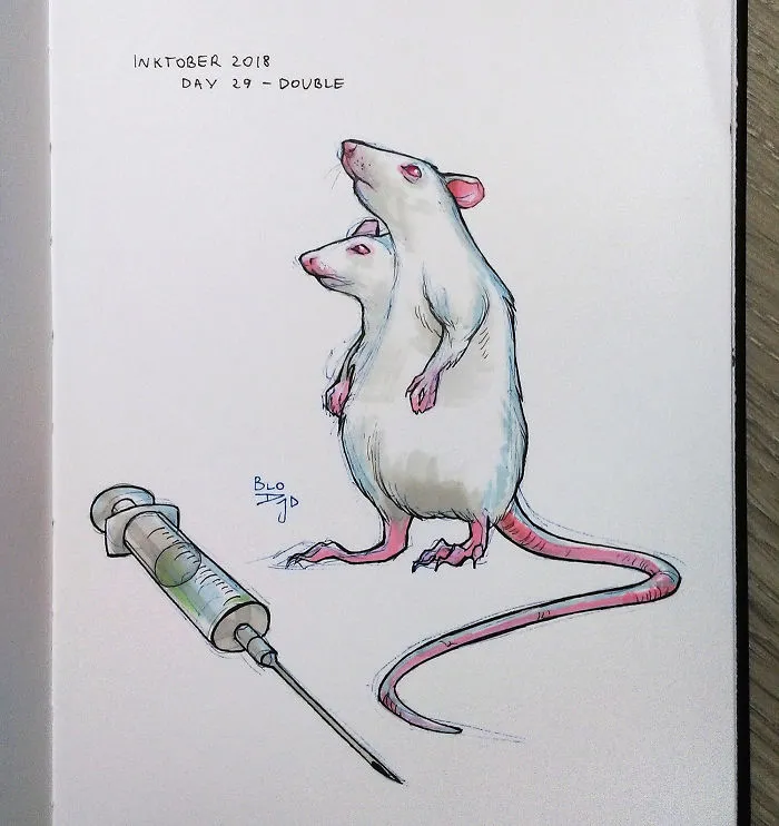 My 31 Inktober Drawings Show The Scale Of Suffering We Can Inflict On Innocent Animals