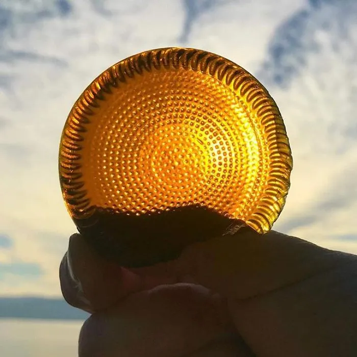Beautiful Texture On This Glass Bottle Bottom
