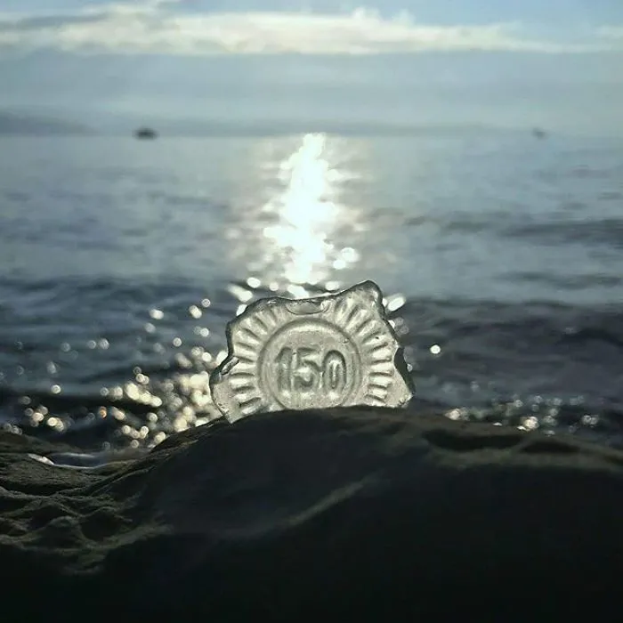 Stunning Sea Glass Piece With The Number 150 On It