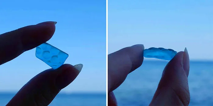 This Blue Sea Glass Piece Reminds Me Of Bubble Wrap