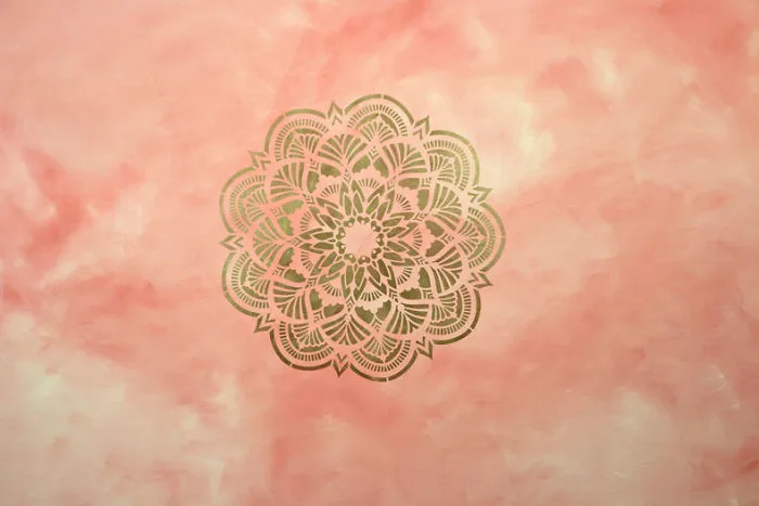 Easy Colorwash Accent Wall With Mandala Stencils