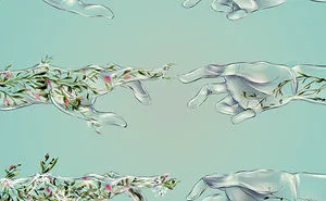 Illustrated Glass Hands To Express Emotion