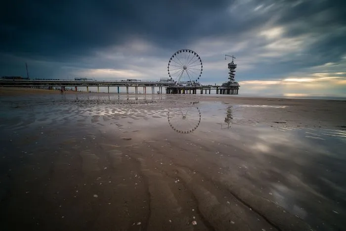 Cloudy Evening On The Beach At Scheveningen In The Hague