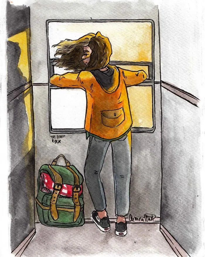 I Left My Job To Be A Full-Time Illustrator, Here Are 30 Cute Moments I Created With Watercolor And Ink
