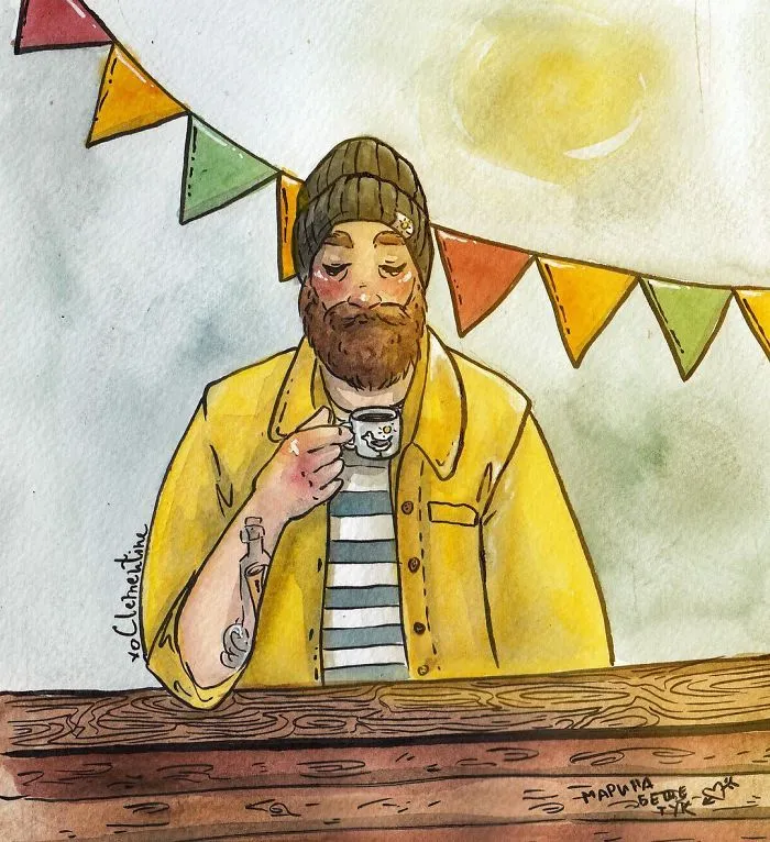 I've Been Illustrating Cute Daily Moments In Watercolour And Ink