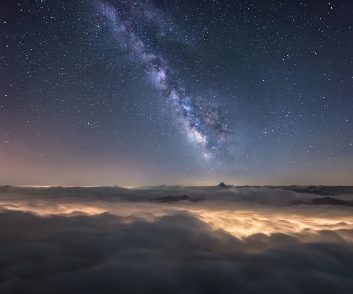 Milky Way Above A Sea Of Clouds