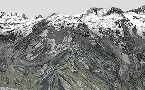 I've Been Drawing The Alps As They Could Appear During The Last Thousand Years!