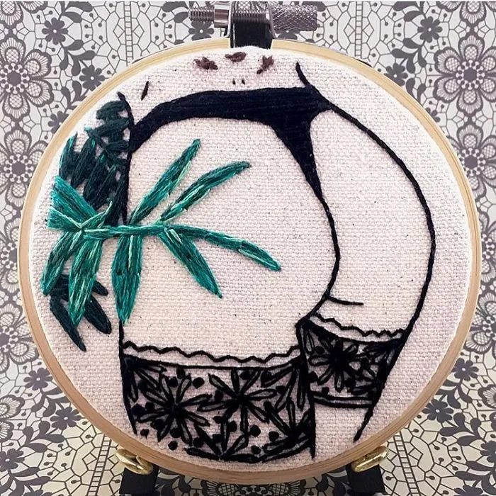 My Sister Spreads Body Positivity By Creating Embroidery Designs For People Of All Shapes And Sizes