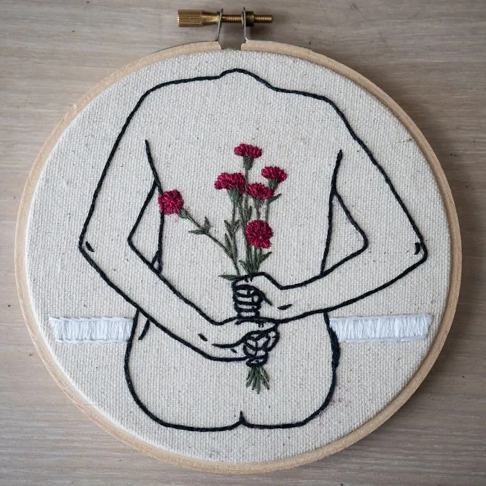 My Sister Spreads Body Positivity By Creating Embroidery Designs For People Of All Shapes And Sizes