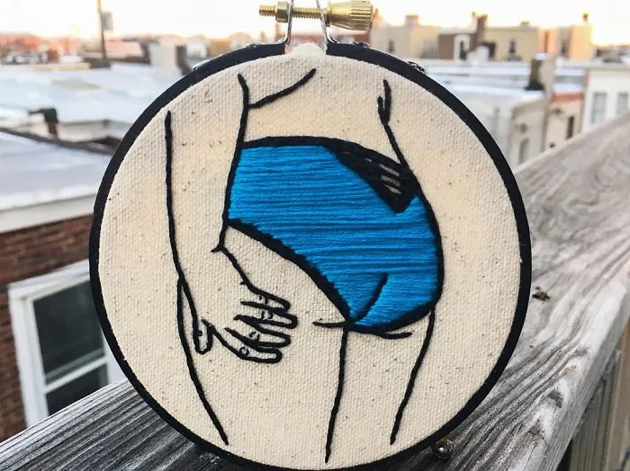 My Sister Spreads Body Positivity By Creating Embroidery Designs For People Of All Shapes And Sizes