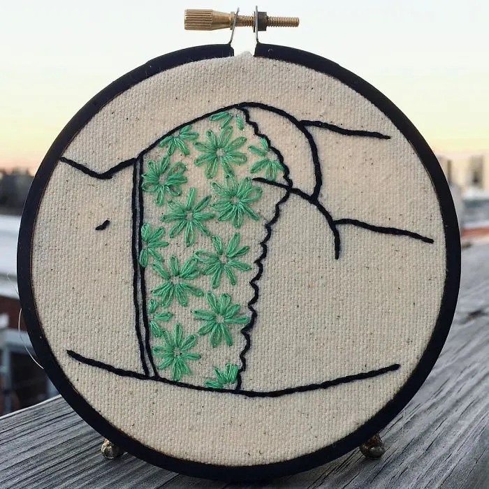 My Sister Spreads Body Positivity By Creating Embroidery Designs For People Of All Shapes And Sizes