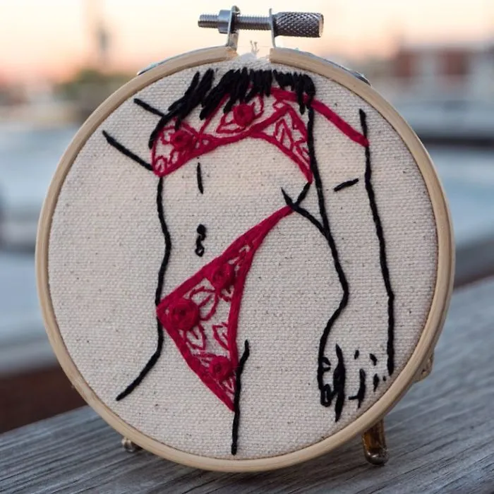 My Sister Spreads Body Positivity By Creating Embroidery Designs For People Of All Shapes And Sizes