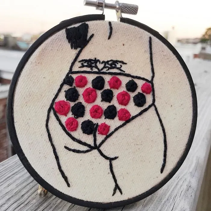 My Sister Spreads Body Positivity By Creating Embroidery Designs For People Of All Shapes And Sizes
