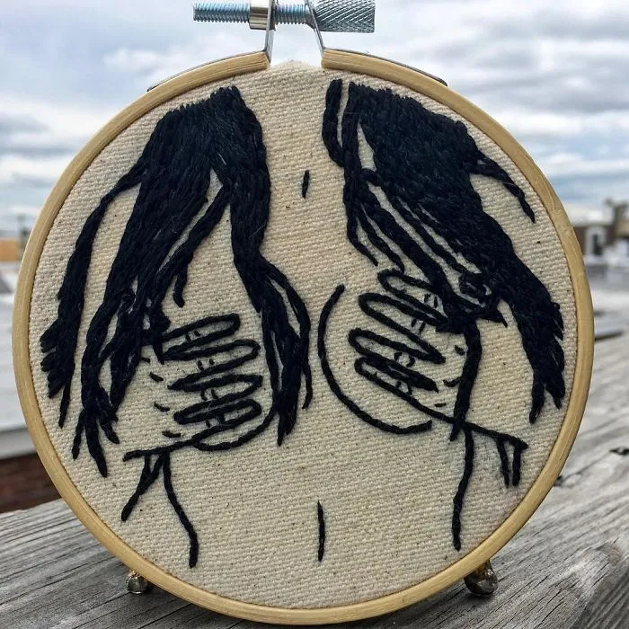 My Sister Spreads Body Positivity By Creating Embroidery Designs For People Of All Shapes And Sizes