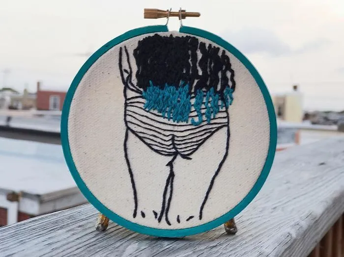 My Sister Spreads Body Positivity By Creating Embroidery Designs For People Of All Shapes And Sizes
