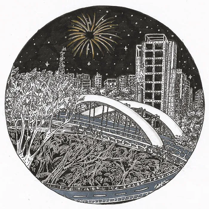 This Artist Drew 15 Detailed  Ink Pen Illustrations Inside Small Circles