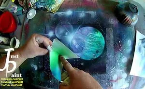 How To Spray Paint Stars, Light Flares And Planets Art Tutorial