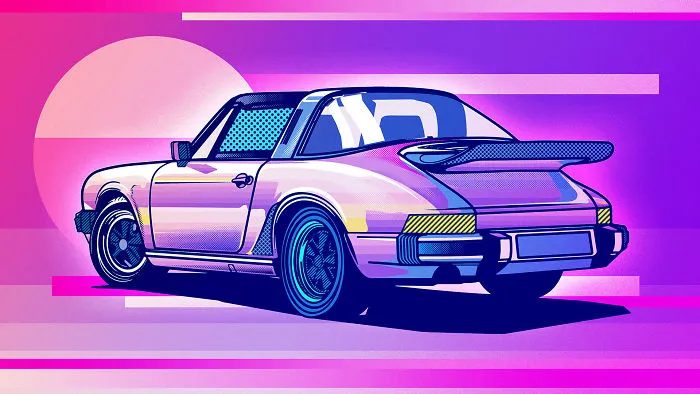 I Love To Draw Legendary Cars In An 80's Vibe.
