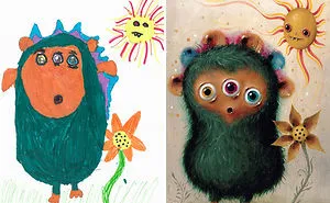 What Happens When Professional Artists Recreate Kids’ Monster Doodles In Their Own Unique Style (New Pics)