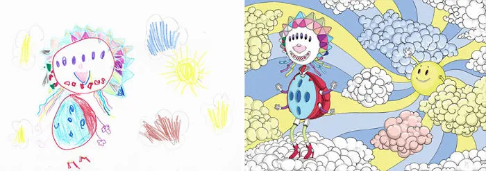 What Happens When Professional Artists Recreate Kids’ Monster Doodles In Their Own Unique Style (New Pics)